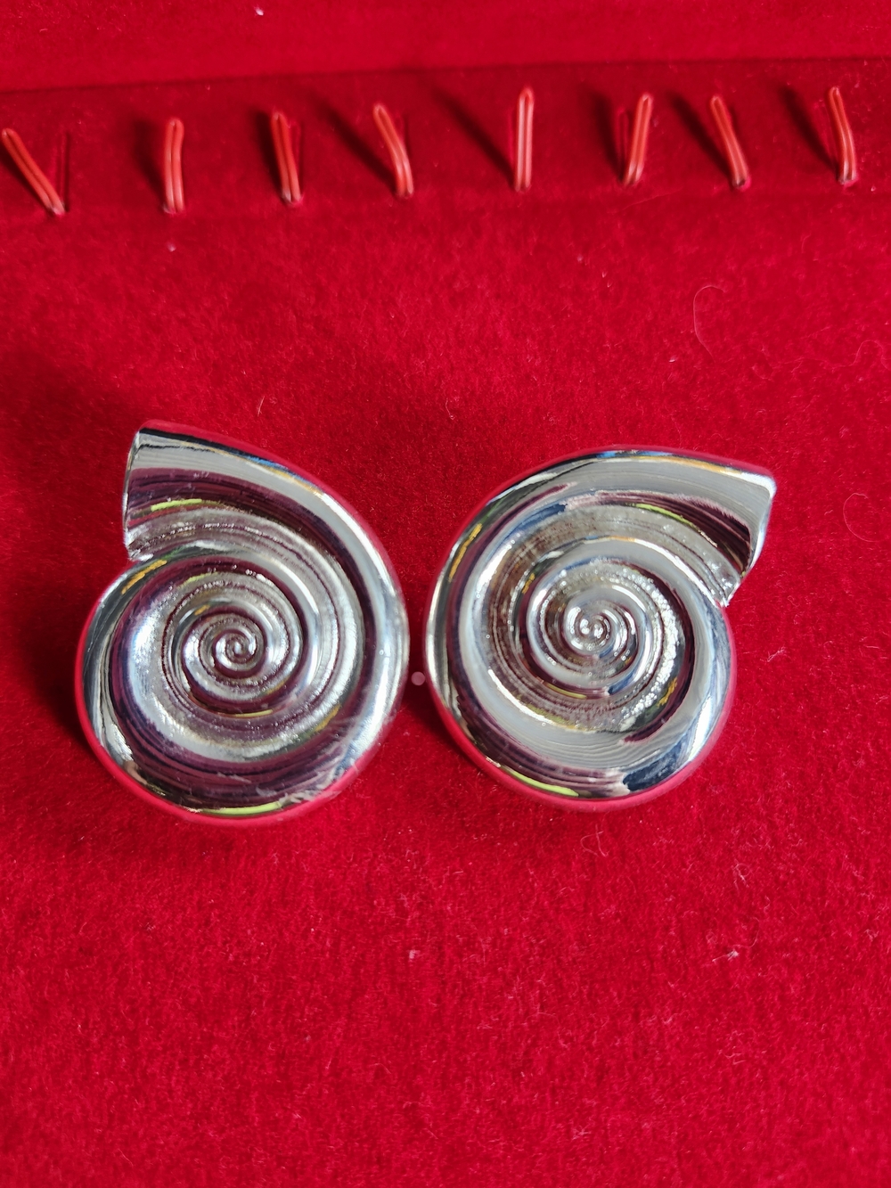 Silver Spiral Clip-On Earrings - Women's Jewelry